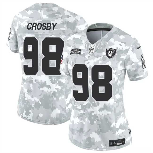 Women's Las Vegas Raiders #98 Maxx Crosby 2024 F.U.S.E Arctic Camo Salute To Service Limited Stitched Jersey Dzhi,We sell and wholesale Women's Las Vegas Raiders #98 Maxx Crosby 2024 F.U.S.E Arctic Camo Salute To Service Limited Stitched Jersey Dzhi on line form chian!